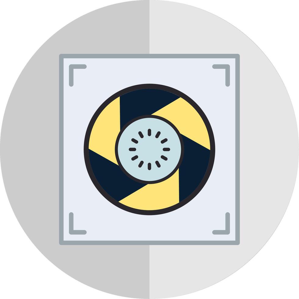 Aperture Flat Scale Icon Design vector