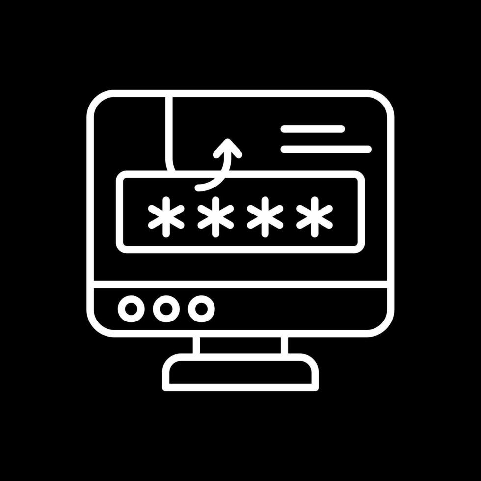 Phishing Line Inverted Icon Design vector