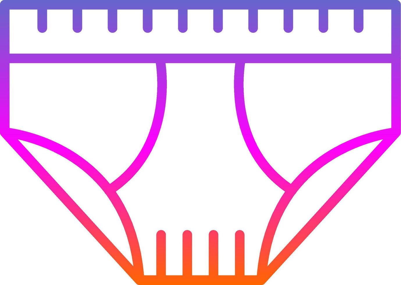 Underwear Line Gradient Icon Design vector