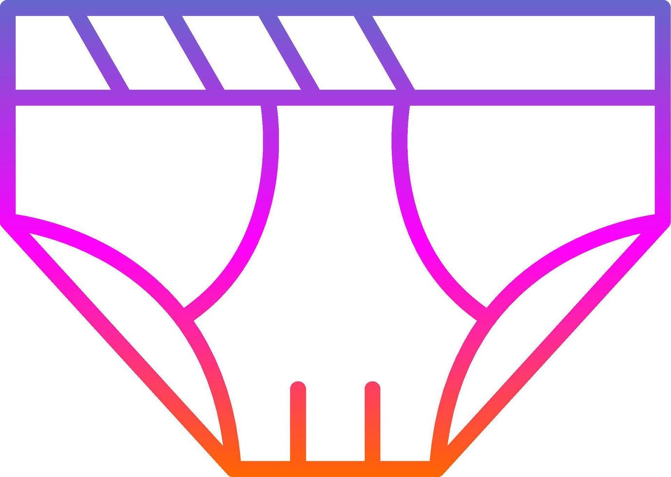 Underwear Line Gradient Icon Design vector