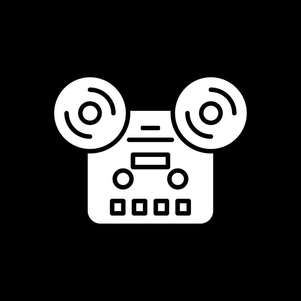 Tape Glyph Inverted Icon Design vector