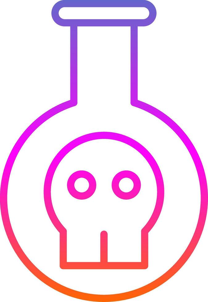 Poison Line Gradient Icon Design vector