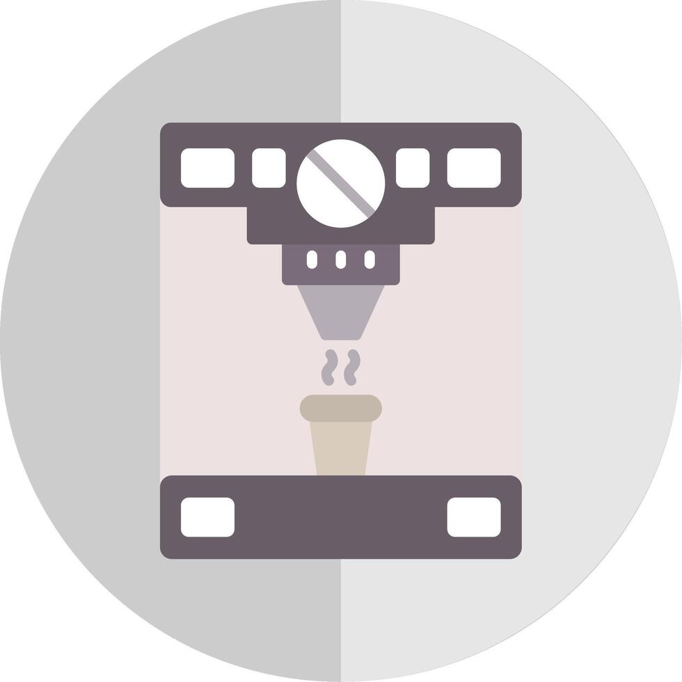Coffee Machine Flat Scale Icon Design vector