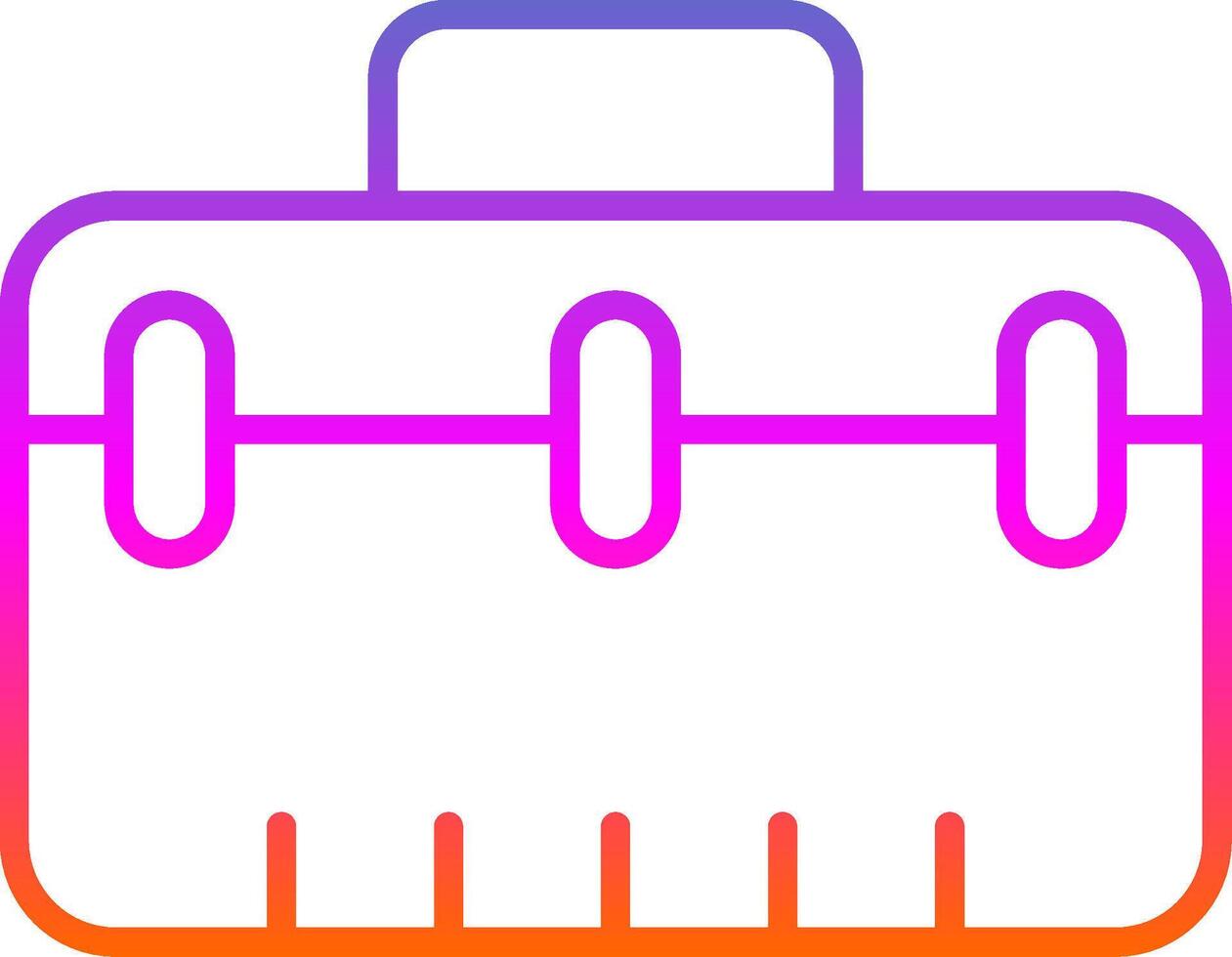 Suitcase Line Gradient Icon Design vector