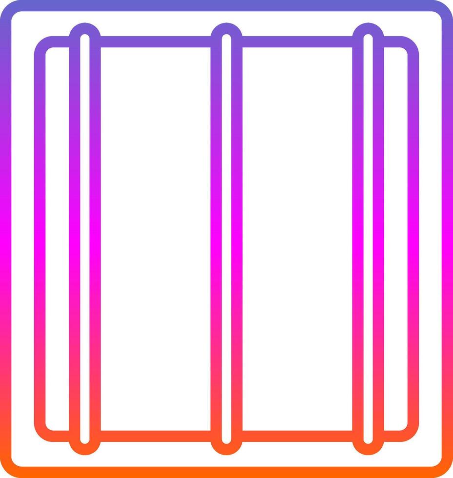 cárcel línea degradado icono diseño vector