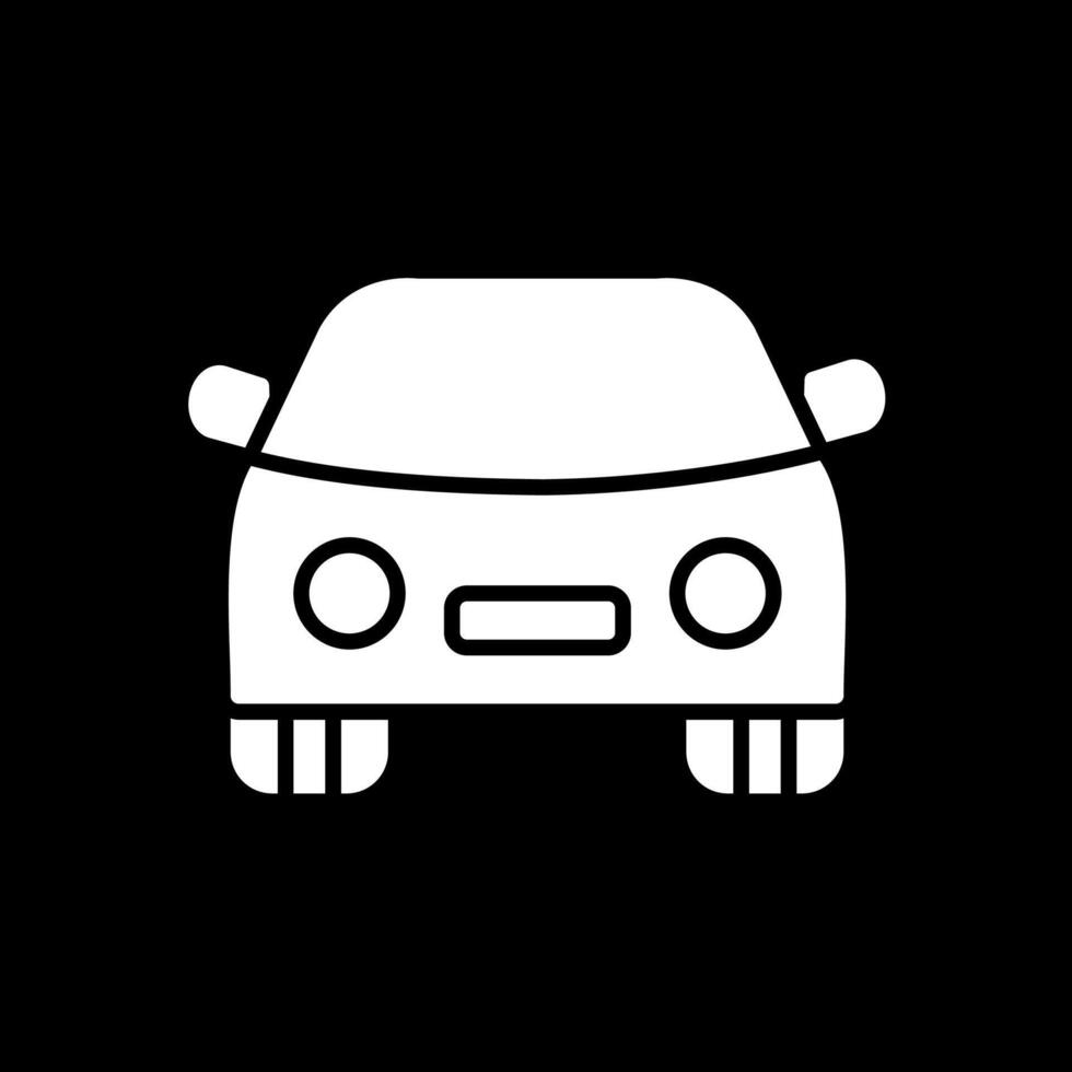 Car Glyph Inverted Icon Design vector