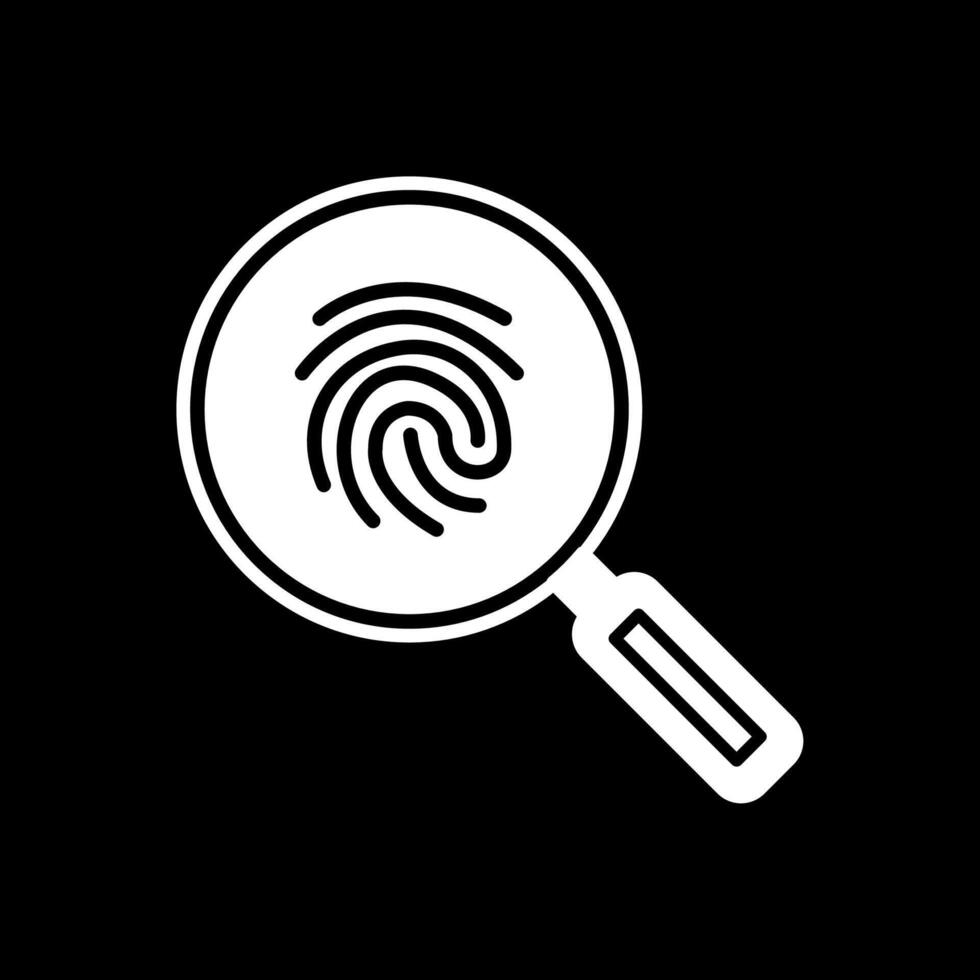 Magnifying Glass Glyph Inverted Icon Design vector