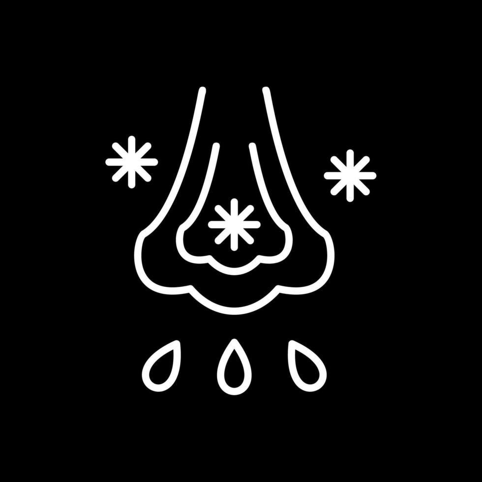 Immunlology Alergy Line Inverted Icon Design vector