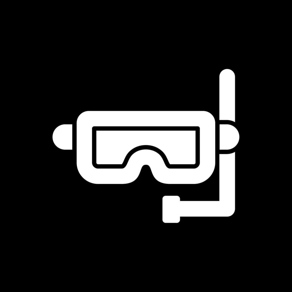 Snorkel Glyph Inverted Icon Design vector