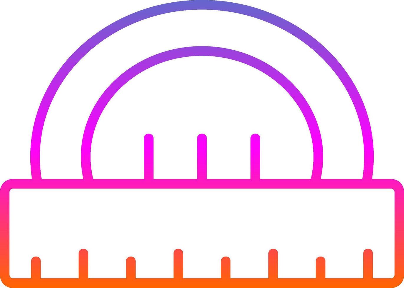Curve Ruler Line Gradient Icon Design vector
