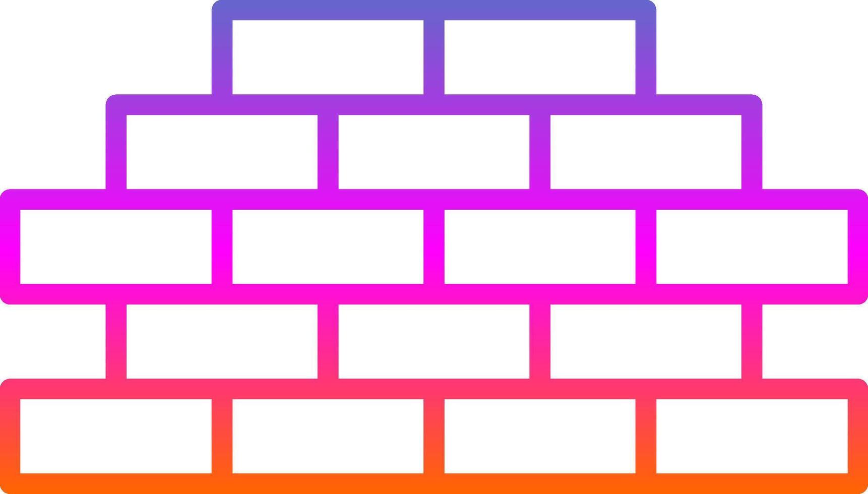 Wall Line Gradient Icon Design vector