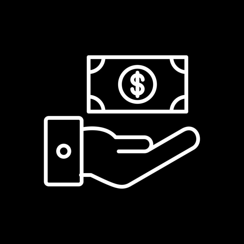 Receive Money Line Inverted Icon Design vector