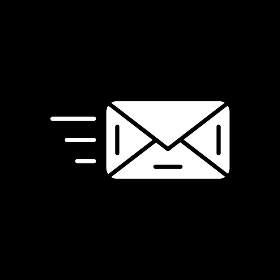 Email Glyph Inverted Icon Design vector
