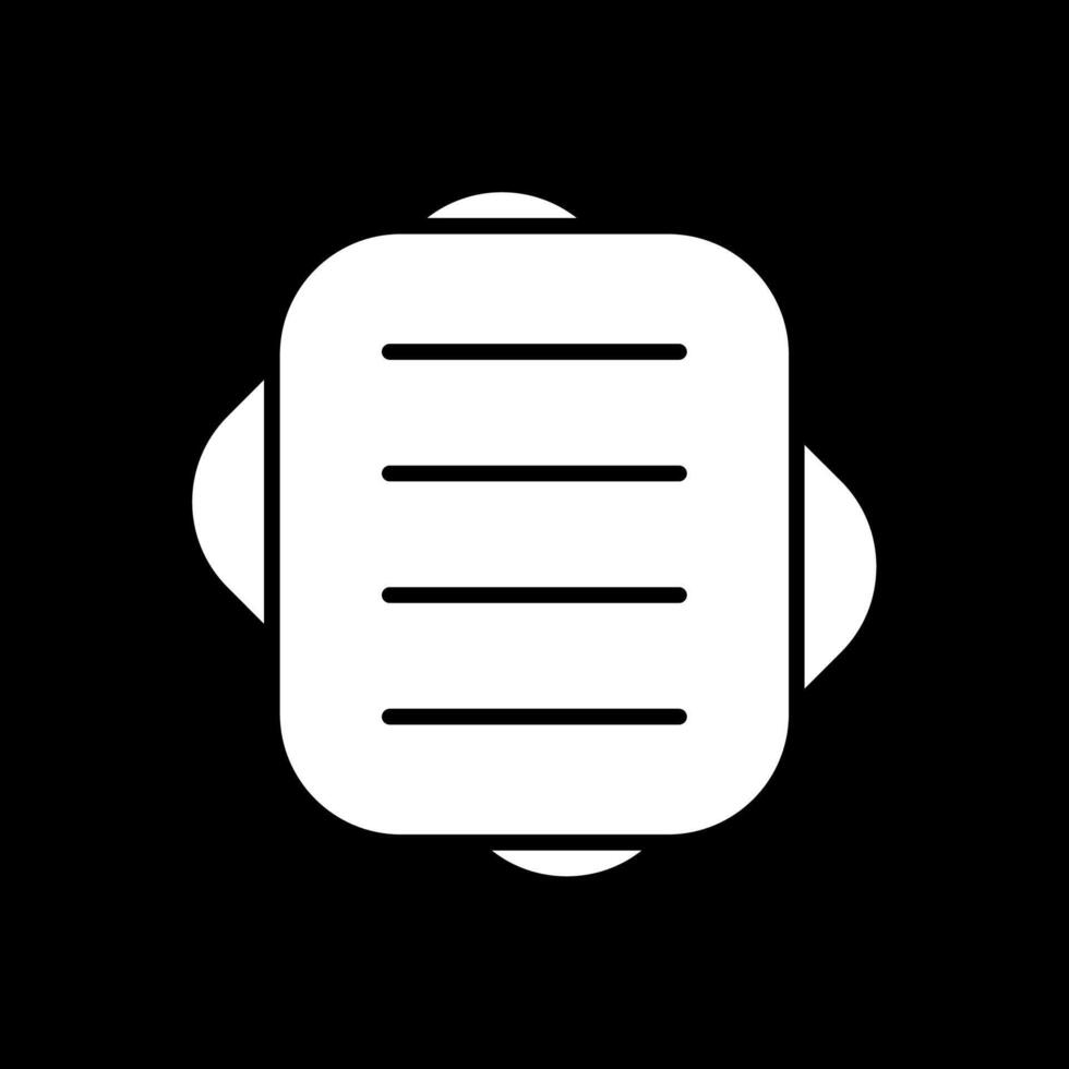 Notepad Glyph Inverted Icon Design vector