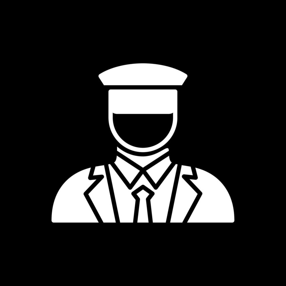 Tarin Driver Glyph Inverted Icon Design vector