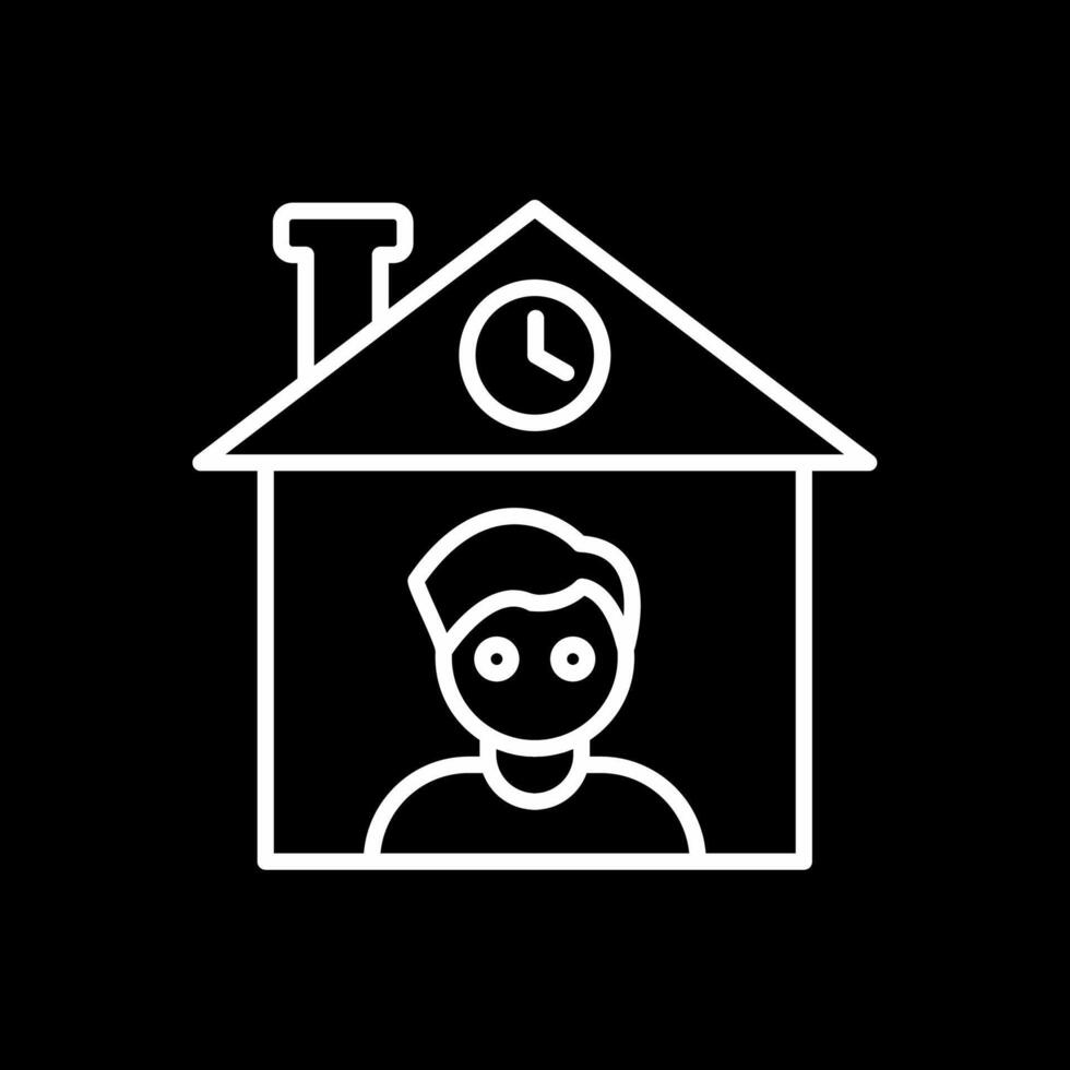 Home Owner Line Inverted Icon Design vector