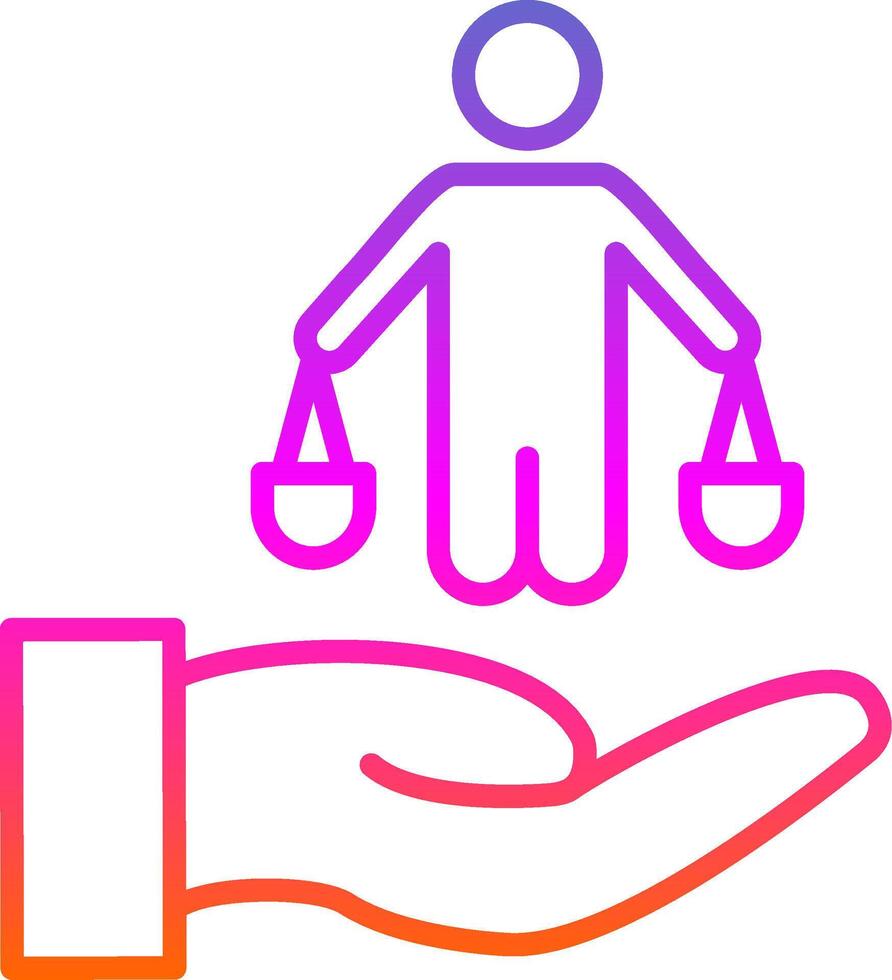 Dicision Line Gradient Icon Design vector