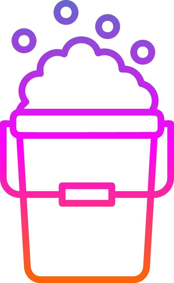 Bucket Line Gradient Icon Design vector