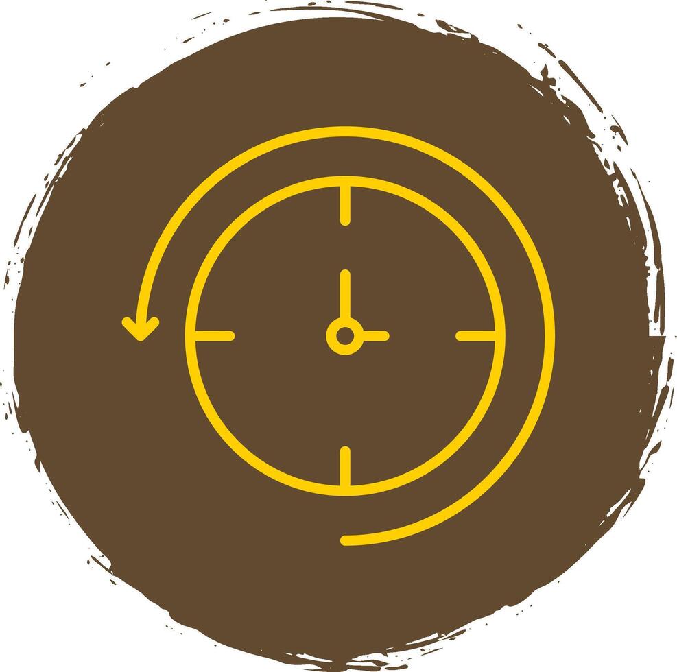Back In Time Line Gradient Icon Design vector