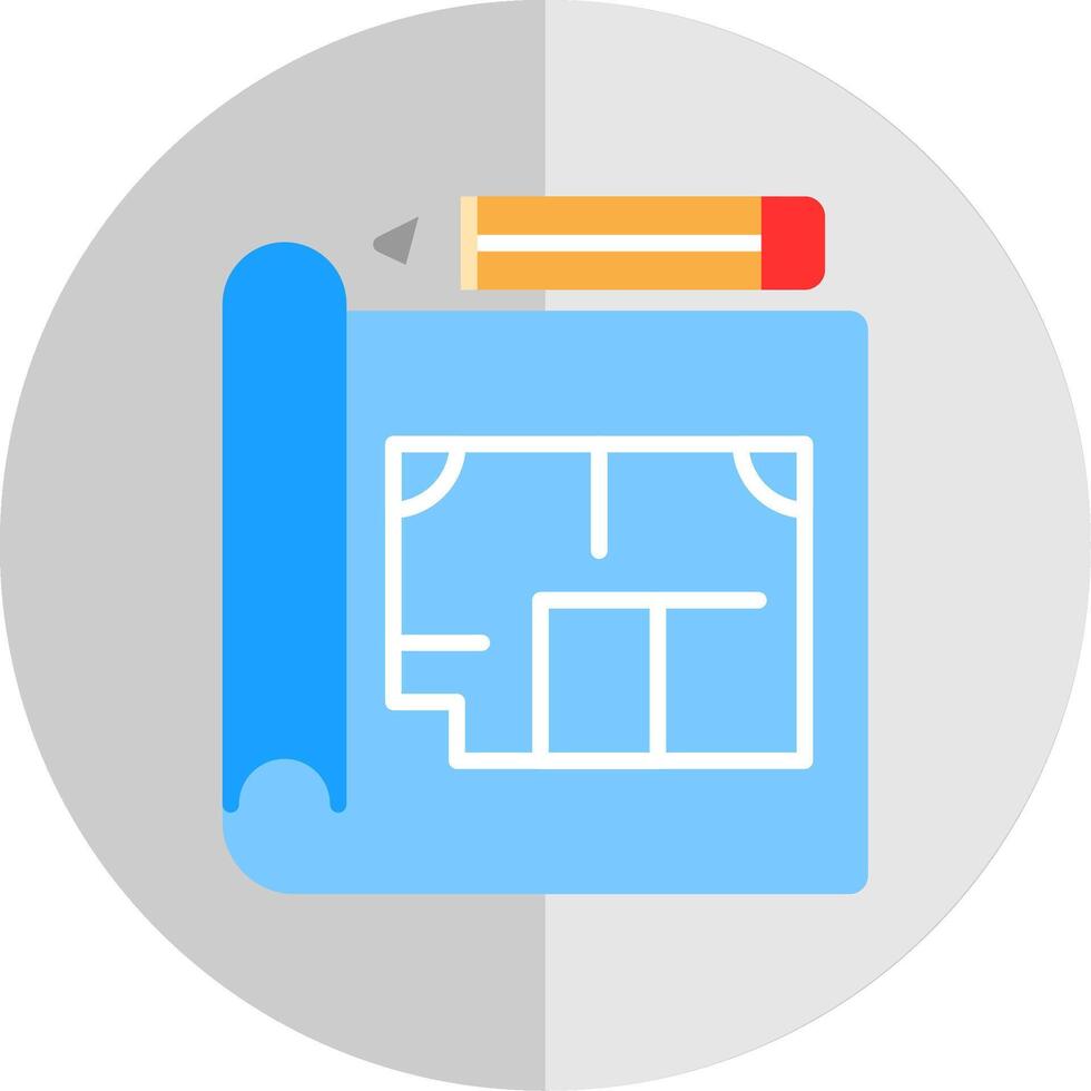 Blueprint Flat Scale Icon Design vector