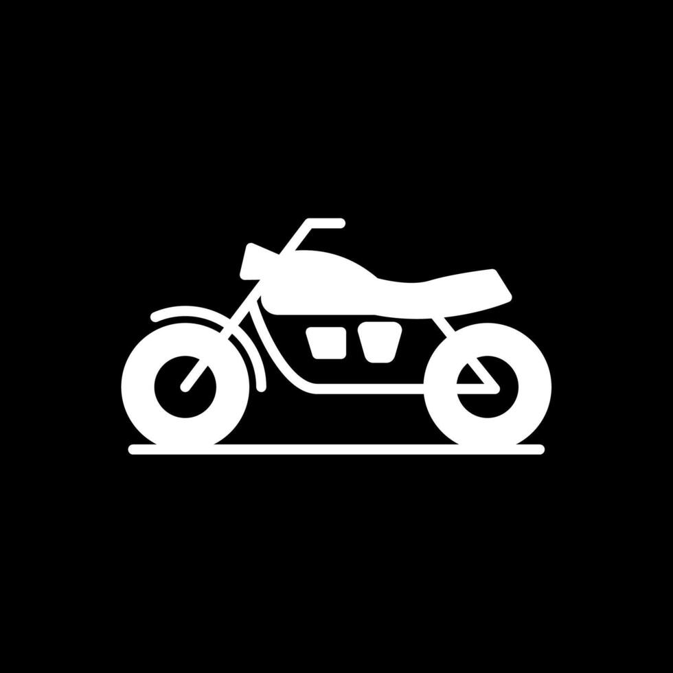 Motercycles Glyph Inverted Icon Design vector
