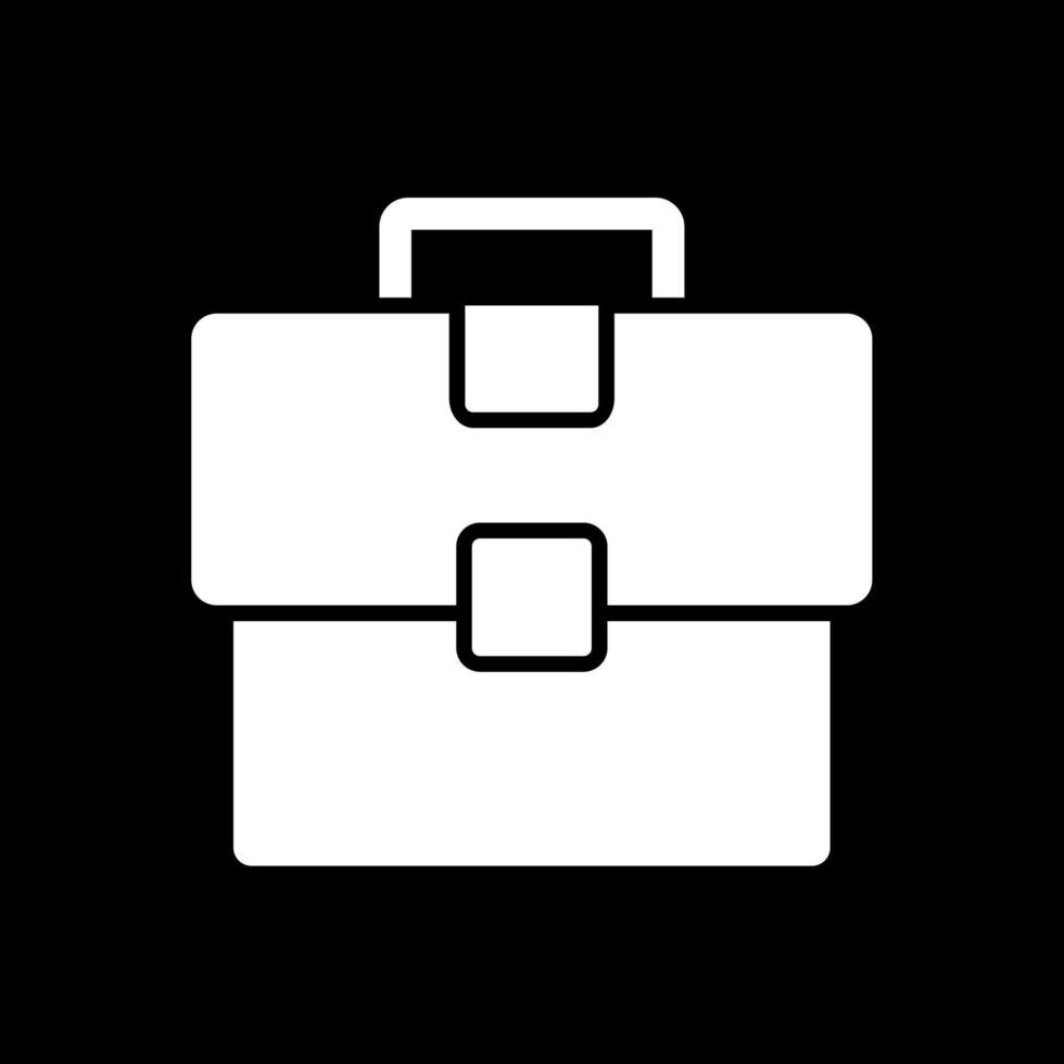 Briefcase Glyph Inverted Icon Design vector