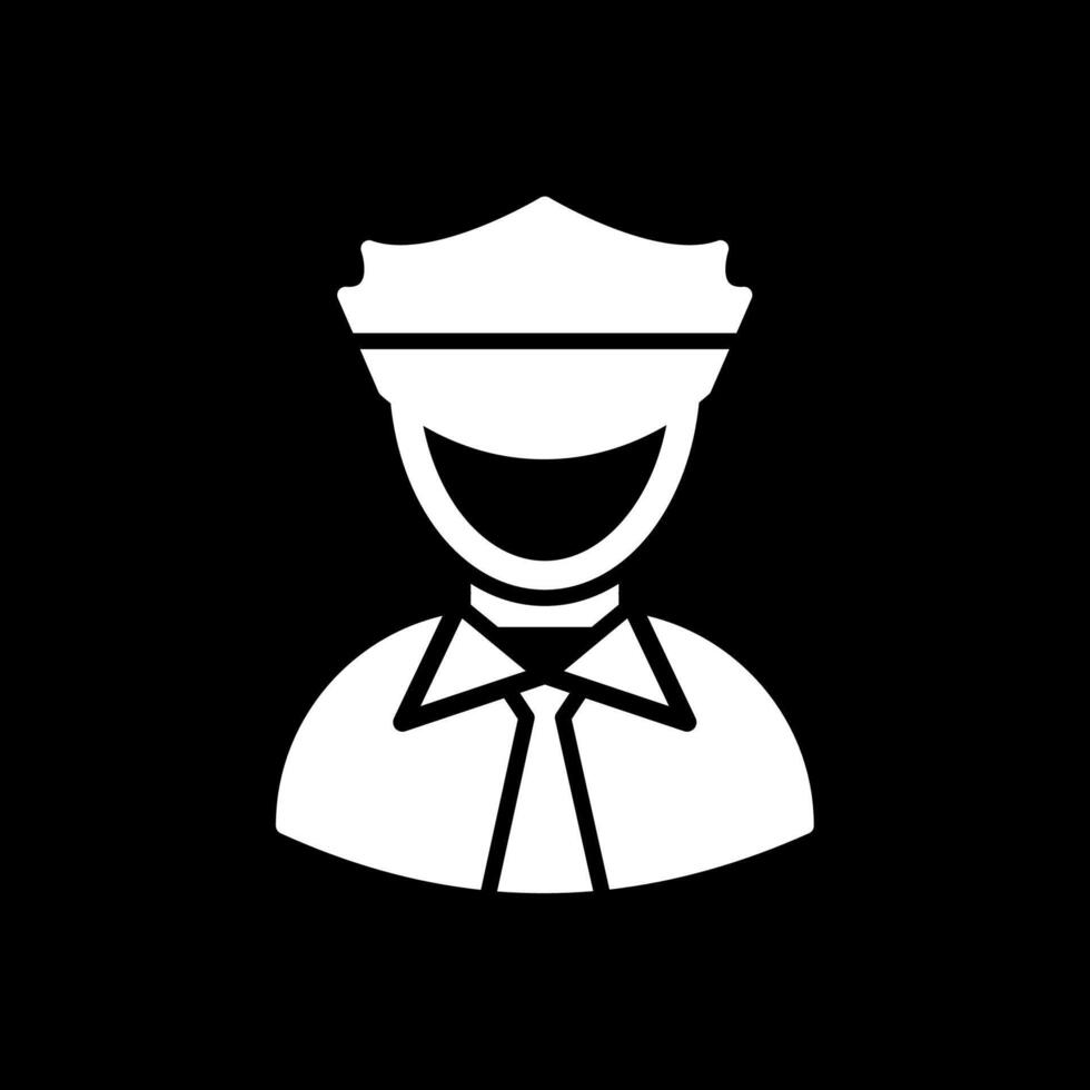 Taxi Driver Glyph Inverted Icon Design vector