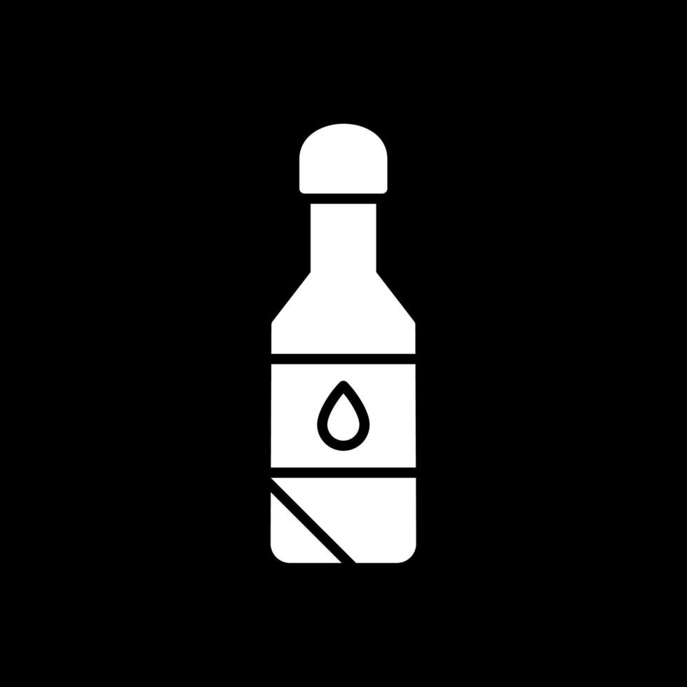Cooking Oil Glyph Inverted Icon Design vector