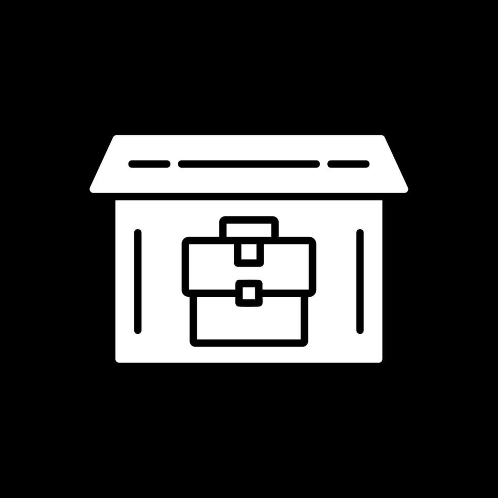 Job Centre Glyph Inverted Icon Design vector