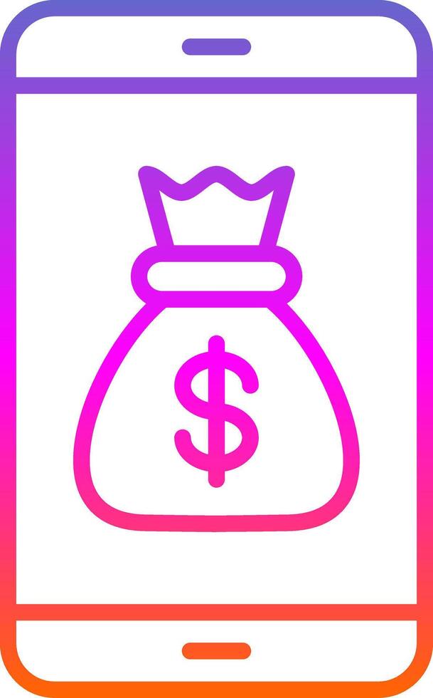 Smartphone Line Gradient Icon Design vector