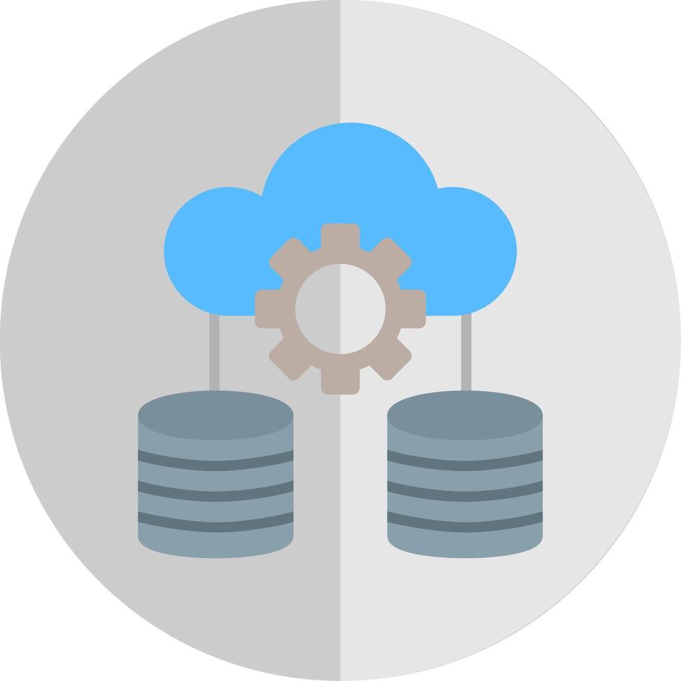 Data Storage Flat Scale Icon Design vector