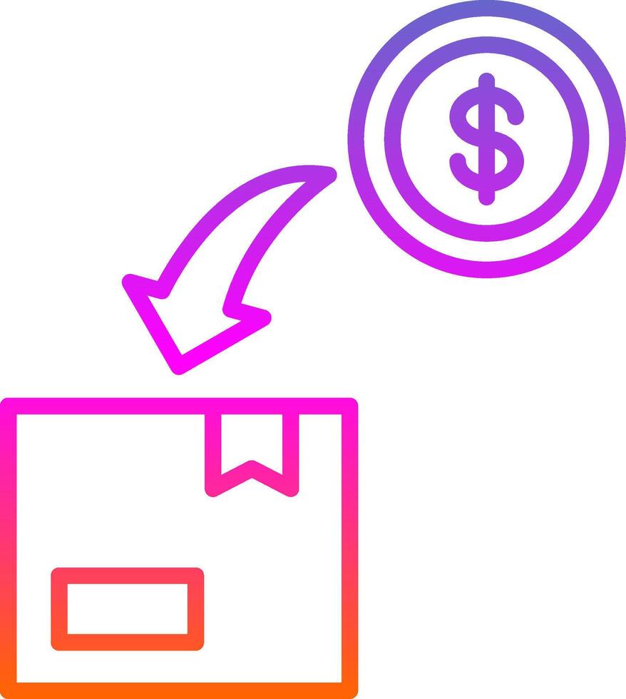 Fundraising Line Gradient Icon Design vector