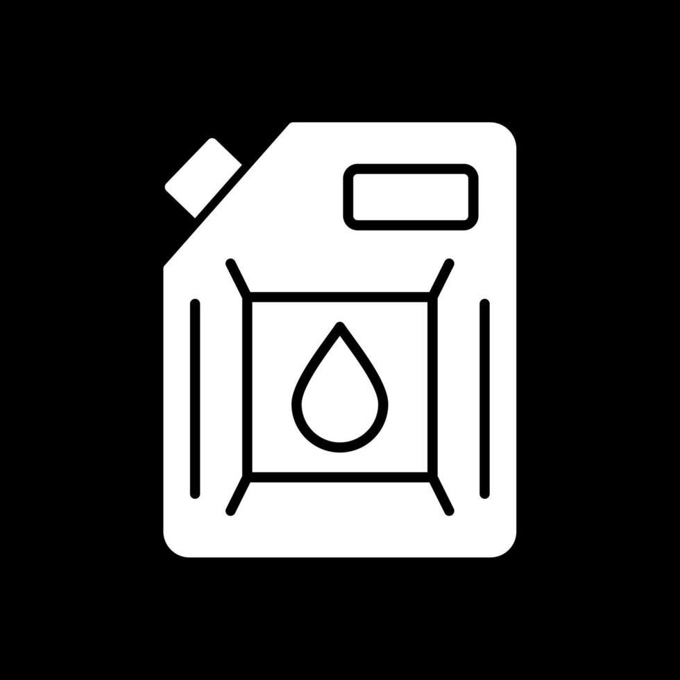 Biodiesel Engine Glyph Inverted Icon Design vector