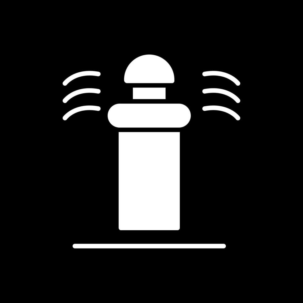 Sprinkler Glyph Inverted Icon Design vector