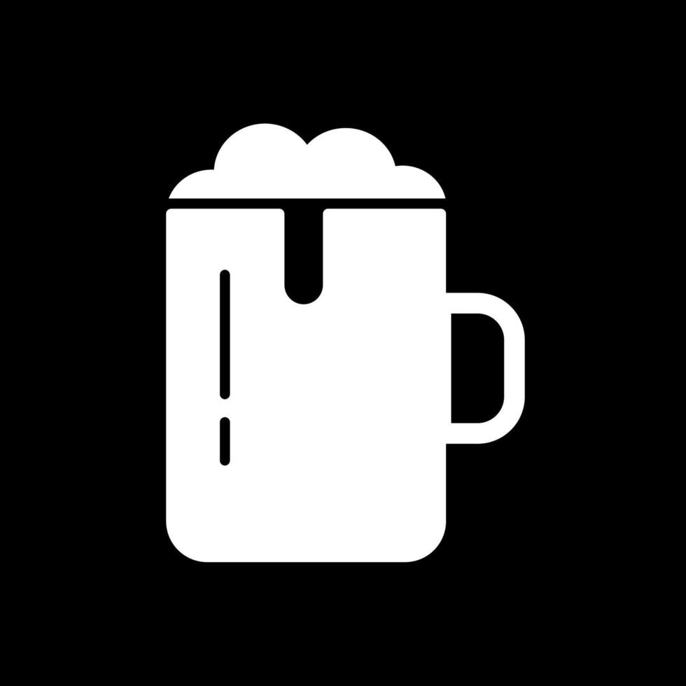 Beer Glyph Inverted Icon Design vector