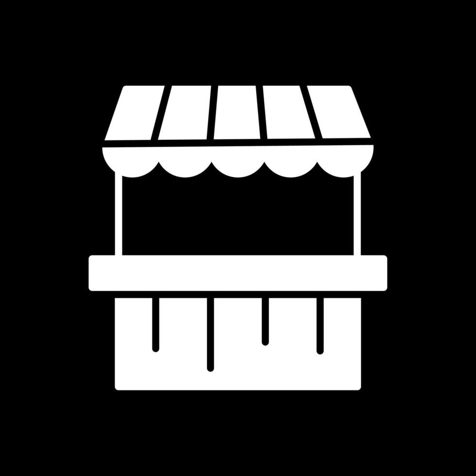 Farmer's Market Glyph Inverted Icon Design vector