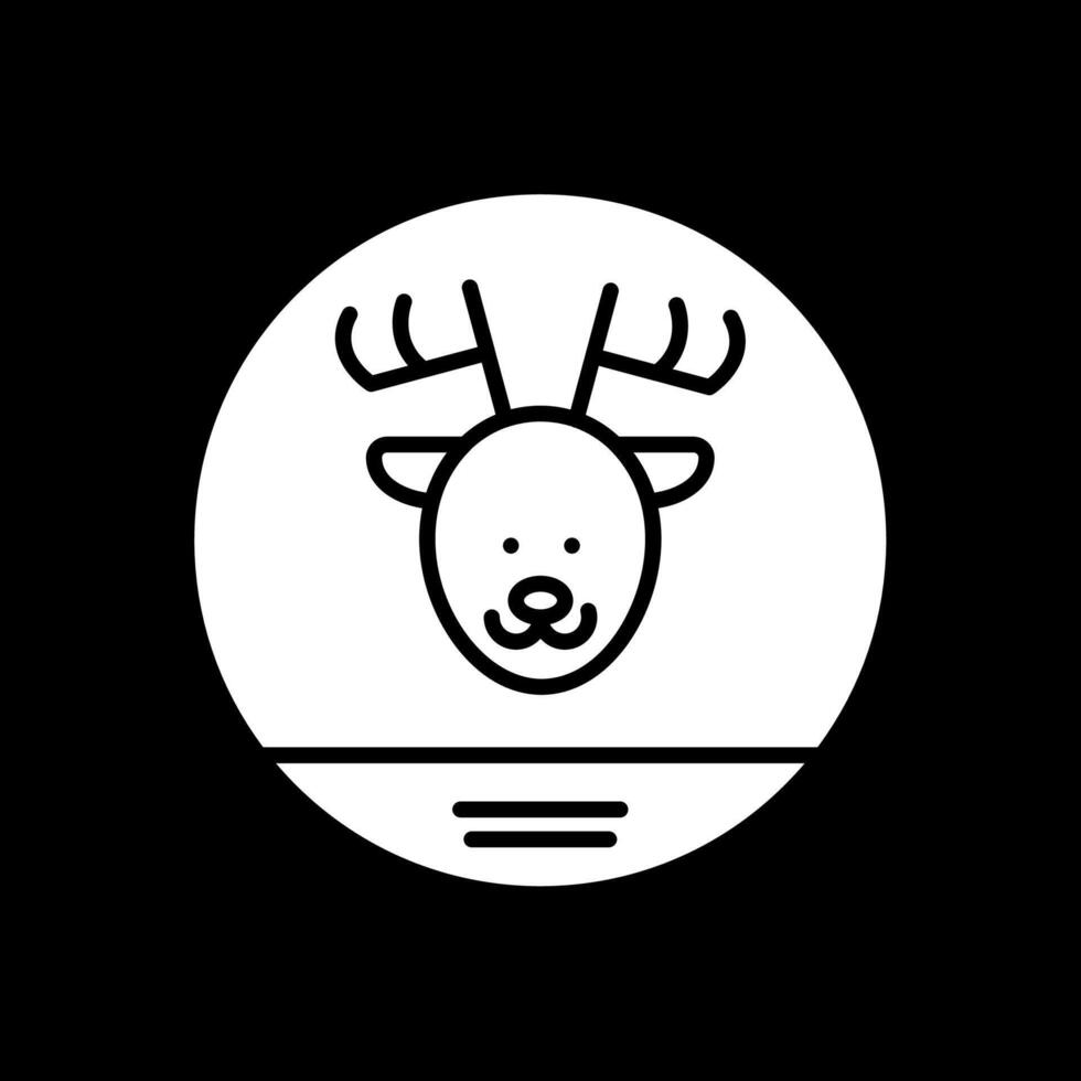 Fauna Glyph Inverted Icon Design vector