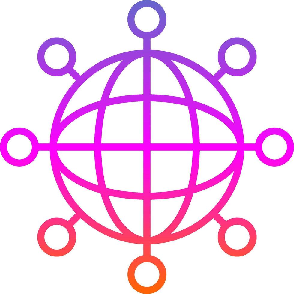 Internet Line Gradient Icon Design vector