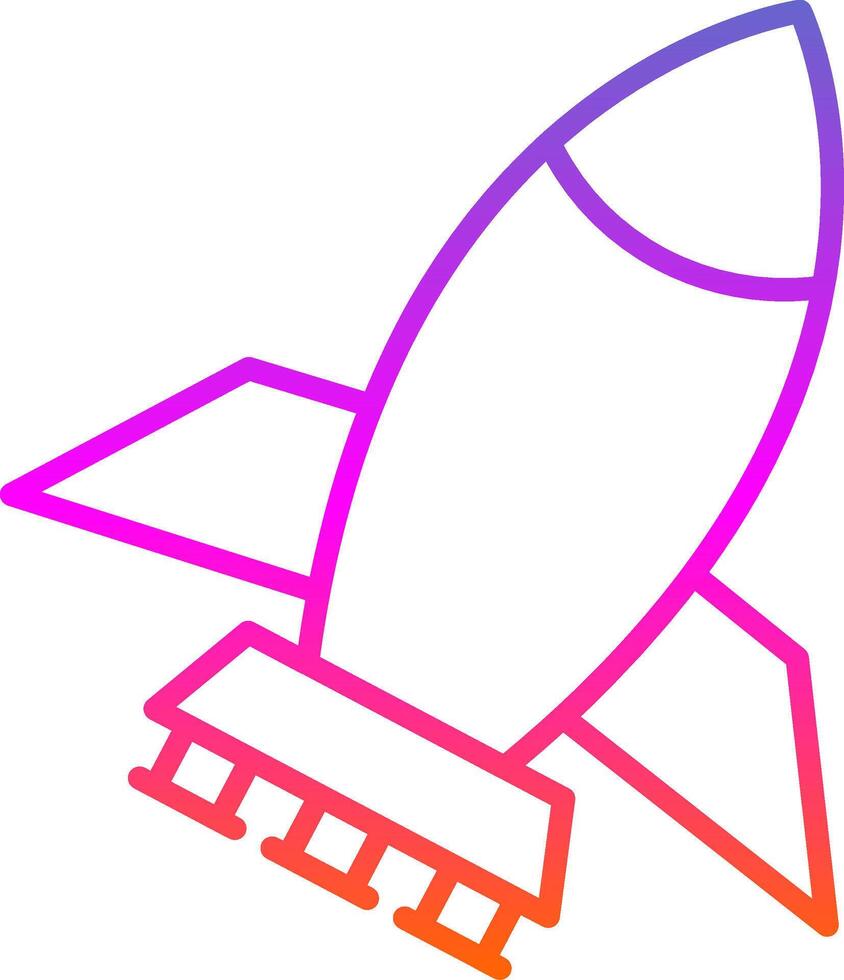 astronave línea degradado icono diseño vector