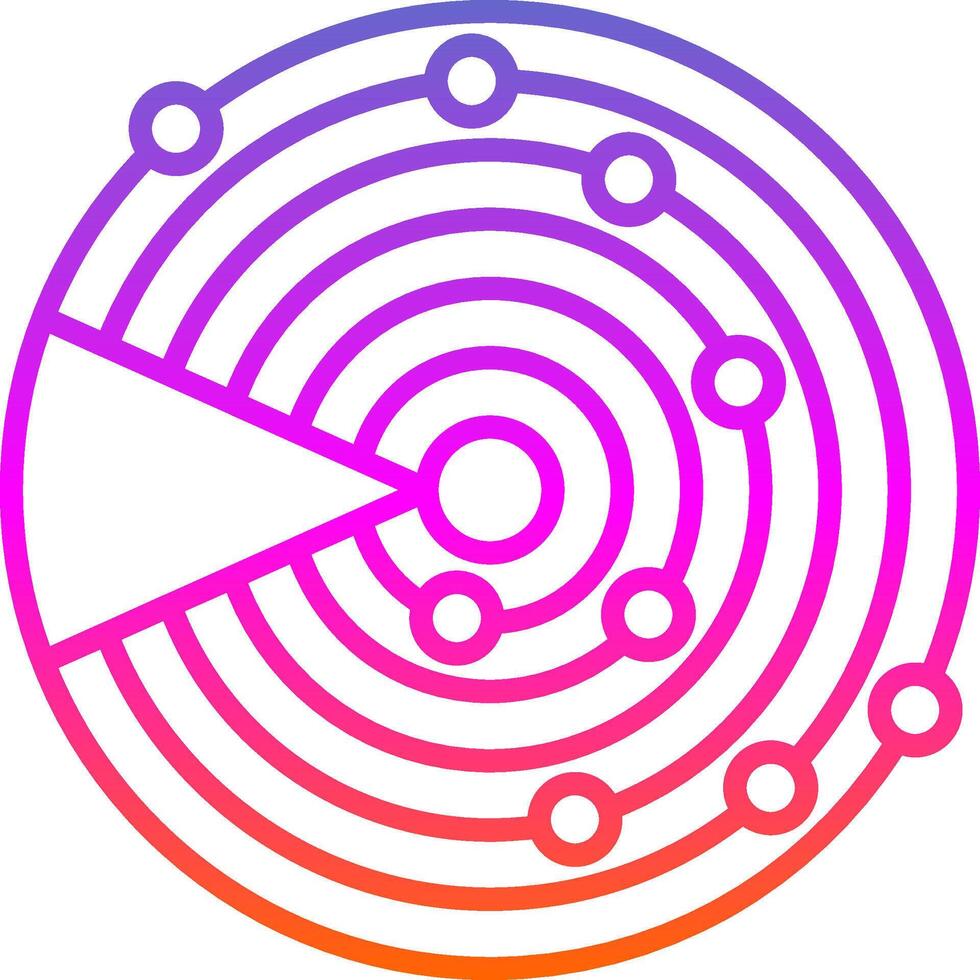 Sonar Line Gradient Icon Design vector