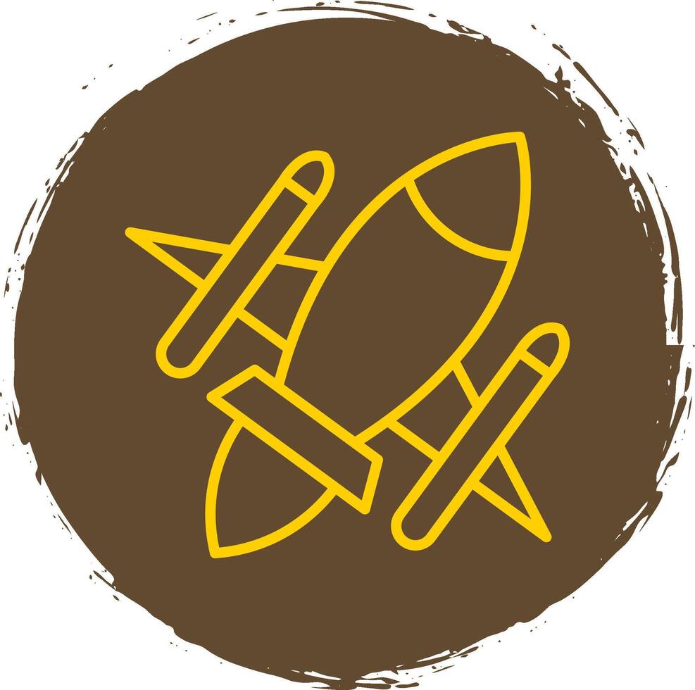Rocket Ship Line Gradient Icon Design vector