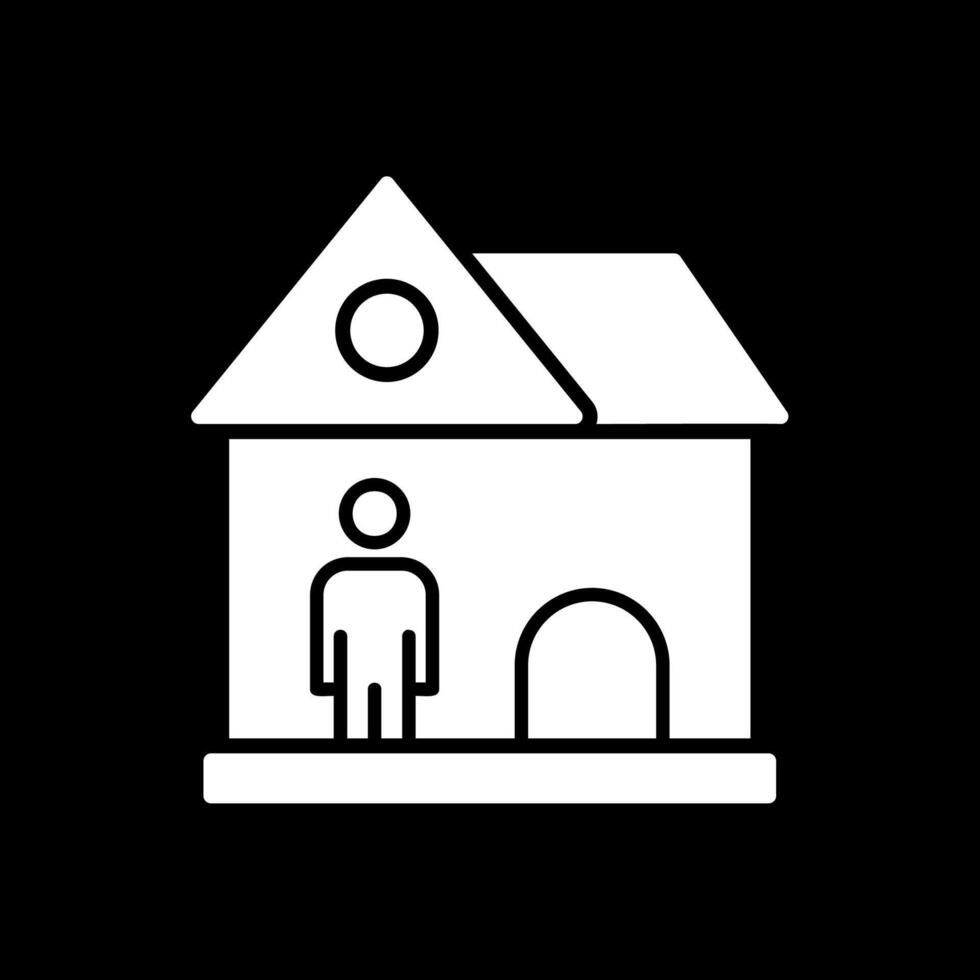 Landlord Glyph Inverted Icon Design vector