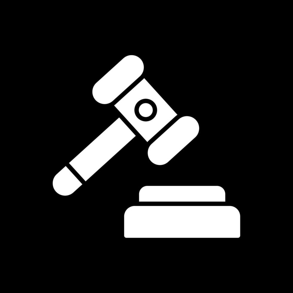 Auction Glyph Inverted Icon Design vector