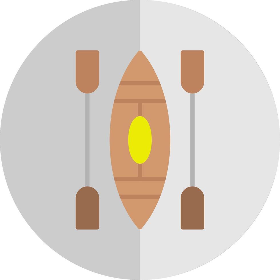 Canoe Flat Scale Icon Design vector
