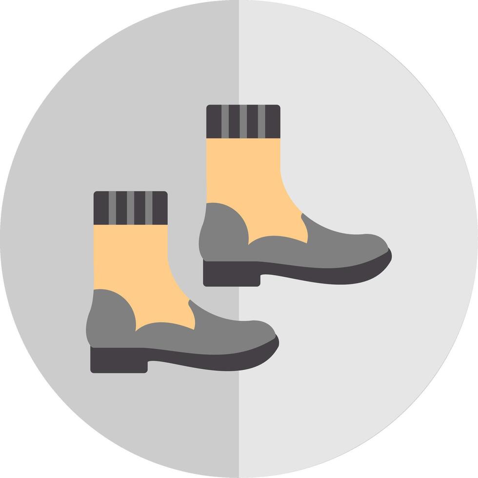 Boots Flat Scale Icon Design vector