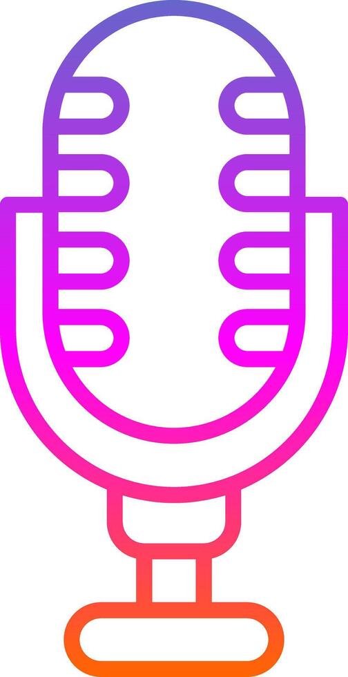Microphone Line Gradient Icon Design vector