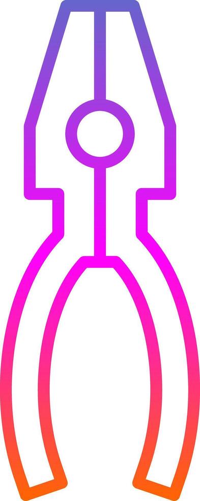 Pliers Line Gradient Icon Design vector