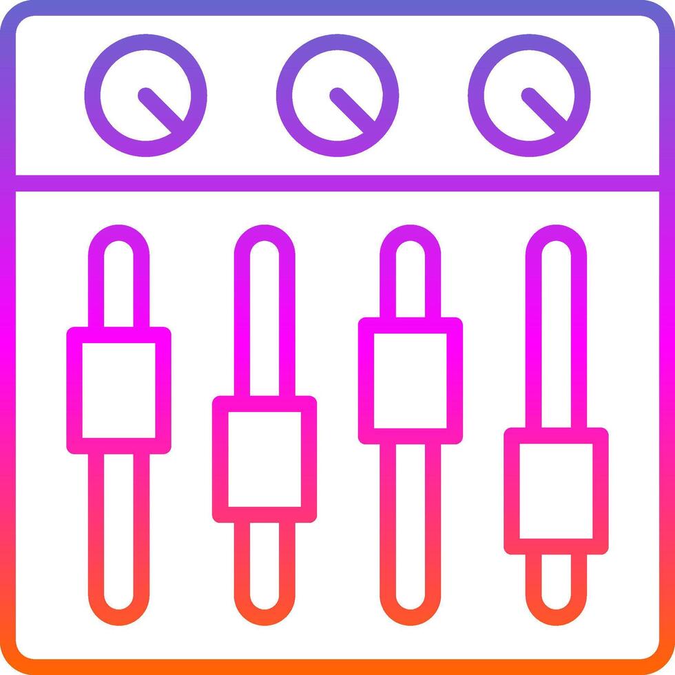 Sound Mixer Line Gradient Icon Design vector