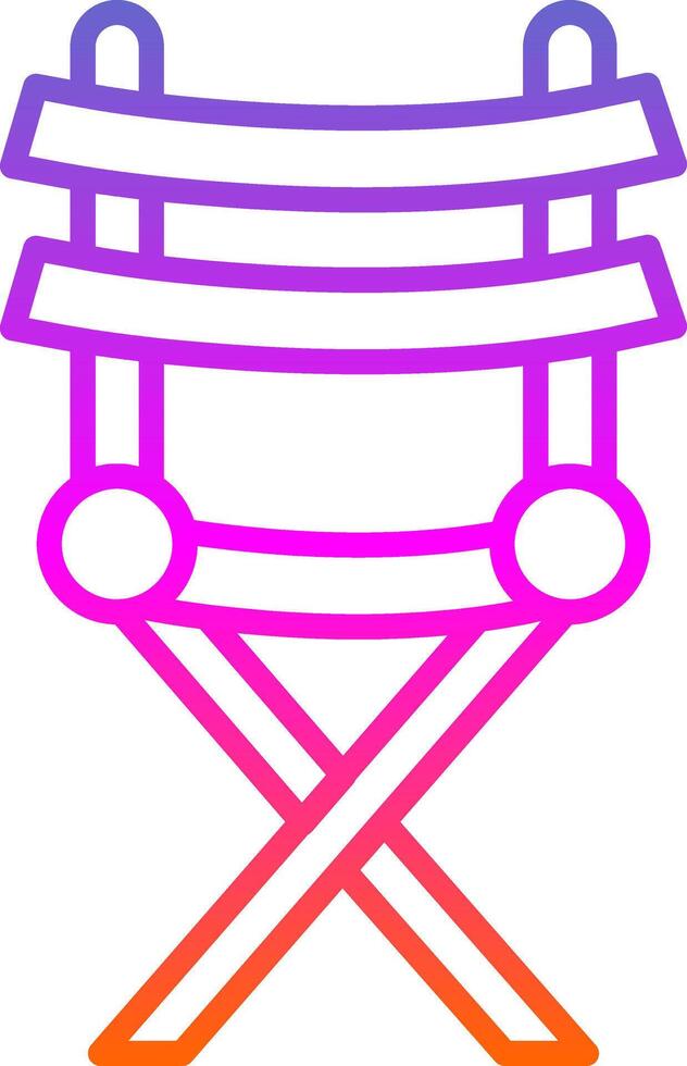 Director Chair Line Gradient Icon Design vector