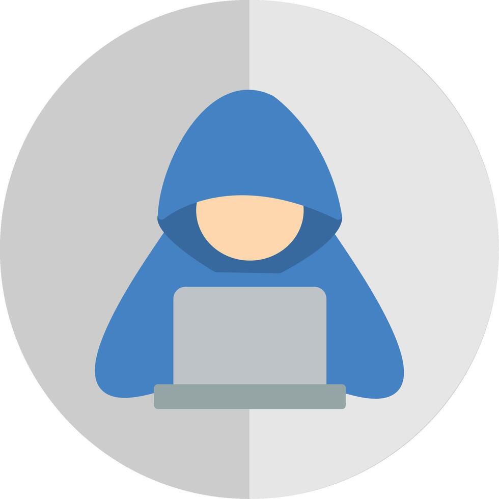 Hacker Flat Scale Icon Design vector
